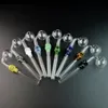 Skull Glass Pipe Pyrex Oil Burner Pipe Colorful Glass Smoking Pipes New Arrivals Color Randomly Send SW21