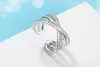 Toppförsäljning 925 Sterling Silver Bröllopsfest Ringar med Cubic Zirconia Ring Passform Kvinnor Pandora Fine Smycken Partihandel