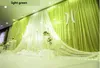 Wedding Party Stage Background drop Celebration Background Satin Curtain Drape Pillar Ceiling Backdrop Marriage decoration Veil WT2189