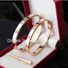 Popular Fashion rose gold 316L stainless steel screw bangle bracelet with screwdriver and original box never lose bracelets