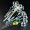 Cachimbo de vidro de caveira Cachimbo queimador de óleo Pyrex Cachimbos de vidro coloridos Novidades Coloridas aleatoriamente Enviar SW21