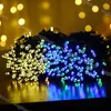 Lampes à pelouse Lights Solar Garden LED String 100leds 200leds RVB Light 8 Color 8 Mode pour la décoration de vacances de Noël en plein air D6107782