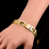 210mm Vintage Or Argent Couleur Cuivre Chaînes Lien Bracelet Goutte D'or Huile Émail Musulman Bracelets Pour Hommes Femmes