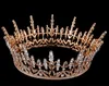 Reine ronde couronne Pageant diadème mariage mariée bandeau rétro cheveux accessoires bijoux casque cristal strass cheveux ornement coiffure