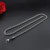 Titanium Steel Rope Twisted Chains Necklace Stainless Steel Jewelry Accessories for Men Women