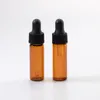 4 ml Kırmızı-Amber Cam Damlalık Şişe Boş Uçucu Yağ Ekranı Şişeler Parfüm Örnek Testi Şişe LX3289