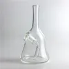 Thick glass bong with 14mm female 5.5 inch mini hand water pipes recycler bong clear pyrex glass