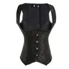 Corsé bajo el busto de acero deshuesado de talla grande chaleco vascos corsés y bustiers lencería para mujeres top sexy corsetto correa de hombro