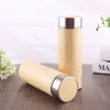 Bamboo Tumbler Stainless Steel Bamboo Bottle 17 oz Vacuum Cup Insulation Cup With Tea Infuser Strainer