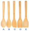 1pc / 5pcs Kitchen utensílios de cozinha Conjunto de ferramentas de bambu de madeira Espátula Colher Turner