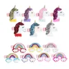 Akcesoria do włosów dla dzieci Unicorn Girls Łęki Rainbow Princess JoJo Siwa Dzieci Klipy Wstążka Dzieci Barrettes HairClips A1744