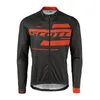 Wiosna / Autum Scott Pro Team Rower Męski Rower Długie Rękawy Jersey Road Racing Koszule Jazda na rowerze Topy Oddychające Sporty Outdoor Maillot S210419106 \ t