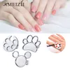 AMEIZII 1 Stück Mini Nail Art Metall Fingerring Palette Teller Mischen Acryl Gel Nagellack Malerei Zeichnung Farbe Malen Maniküre Werkzeuge2553086