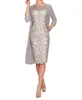 Mother of the Bride Sukienki Plus Size Formalne 3/4 rękawu Sheer Szyk Mother Haur Sukienki