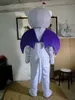 Witte Bat Mascotte Kostuums Geanimeerde Thema Nacht Elf Bird Cospaly Cartoon Mascotte Karakter Halloween Carnaval Party Costume