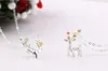 1 stks delicate fawn ketting zilverachtig antler hanger sleutelbeen ketting nekketting leuk cadeau kerstcadeau presenteert kerstversiering