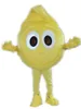 2018 Discount vente d'usine Bonne vision et bonne Ventilation un costume de mascotte de mangue jaune avec de grands yeux pour adulte à porter