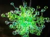 Lustre vert Éclairage Lustre en verre soufflé à la main Lustre moderne en verre de Murano LED Lampes suspendues Ampoules en verre Lampes d'art Couleur et taille personnalisées