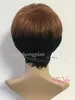 Wigs 10inch Mix Brown Black color Short Bob Style Wig Simulation brazilian hair style wig with bang for black women
