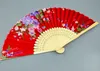 Novos 100 pcs Colorido Chinês Bambu Dobrável Mão Fã Flores Floral Casamento Dança De Dança Decoração KD1