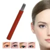 Microblading Round Needles 21R 100 Pcs Agulhas Tebori Tattoo Eyebrow Permanent Makeup Needles Blade Maquiagem Red Plastic Tube