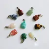 fubaoying Carved Gemstones Animals Turtle Pendant Crystal Rose Quartzite Pendant Necklace for Jewelry making free shipping