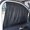 2 x Aktualizacja 70. Aluminium Stop Elastyczne Car Side Okno Sunshade Zasłony Auto Windows Sun Visor Blinds Cover - Black Beige Gray