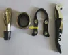 50sets/lot Fast shipping 4 in 1 kit hippocampus Red Wine bottle opener+ Paper cutting knife+ ring+ wine pourer