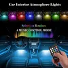 Edison2011 36 LED's Muziek Voice Afstandsbediening Auto RGB LED Neon Interieur Licht Auto RGB Lamp Strip Decoratieve Sfeer Lights Car Styling