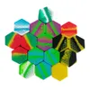 10pcs/lot 26ml hexagon with bee assorted color silicone container for Dabs wax Silicone Jars