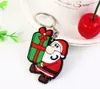 free shipping Fashion 10pcs/lot Key Chain Christmas Tree Decorations Cartoon Children's Gift Pendant PVC