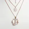 2pcs/lot Fashion Crystal Anchor Pendant Necklace White Navy Style Anchor Rudder Personality Long Necklace Jewelry for women