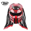 Roter Klatsch Kohlefaser Motorrad Helm Eisen Vollgesicht Moto Helm DOT-Zertifizierung Hochwertiger Kohlefaser-Motorrad-Helm