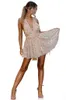 Sukienka letnia moda seksowna klub głęboki mini sukienka z dekoltem w szyku w kolorze a-line kombinezonu klubowe sukienki Dwa kolor s-xl rozmiar