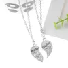 Pendant Necklaces 2PC/Set Fashion Mom Mother Daughter Love Heart Pendant Chain Necklace Charm Silver New Jewelry Gifts