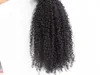 Fashion Brésilien Vierge Human Virgin Remy Cheveux Kinky Courry Hair Heang Humain Soft Doux Doux Drawn EXTENSIONS NOIR NOIR NOIR NATURE