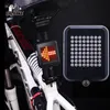 64 LED USB Uppladdningsbar Dynamisk LED Vrid ljusstångscykellampa Automatiska cykelsignal Cykling Tillbehör Mountainbike