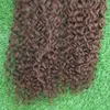 Afro Kinky Curly Hair Weave Bundlar 2st 8a Obehandlat Virgin Mongolian Kinky Curly Hair Buntar No Shedding och Tjock