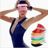 サンバイザーサンヴィザーパーティーハットクリアプラスチックキャップ透明なPVCサンハットサンスクリーンハットテニスビーチの弾性帽子無料配送