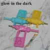 smoking Glow in dark Silicone Nectar Set with 10mm GR2 titanium nail Mini Glass Pipe Oil Rig Concentrate silicon dab pad