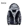 Bomber Jacket Uomo Camouflage Autunno Inverno Caldo Velluto spesso Casual Zipper Cardigan Cappotto Tuta Uomo Felpe Felpa con cappuccio 4XL Nuovo