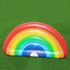 Halbkreis-Regenbogen-aufblasbare Schwimmer, leicht zu tragendes Pool-Wasserspielzeug, wiederverwendbarer PVC-Schwimmring für Erwachsene und Kinder, 60 at B