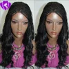 New Style Synthetic natural black Color Braided Lace Front Wig Box Braiding Hair Top Quality Braid Wigs for Women