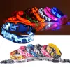 LED Dog Collar Camo Dog LED Collar Pet Glow Collar Blinkande Nylon Night Light Up Saty Collar 7 Färger Storlek S M L XL