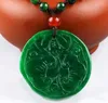 Green Iron Dragon Health Emerald Green Buddha Pendant Male and Female Yang Green Maitreya Sweater Chain Car Pendant