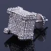 Kolczyki designerskie bioder biżuteria luksusowy psturki kolczyki męskie kolczyki na sześcien Diamond Cubic cyrkonż