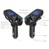 T11 LCD Bluetooth Hands- Car Auto Kit A2DP 5V 2 1A USB Charger FM Transmitter Wireless Modulator Music Player مع Packa2268