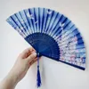 11 tipi di ventaglio pieghevole da matrimonio Ventaglio classico cinese a mano con vento di seta giapponese Ventaglio di ciliegia wen