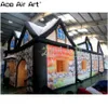 Bela infl￡vel Santa Cottage Tent House Giant Christmas Theme Decoration Grotto do Papai Noel para Evento