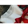 Белое платье для девочки, одежда для крещения, платье на день рождения для девочки 1 года, платье принцессы с бантом из красной ленты, рождественские детские платья для девочек7993663
